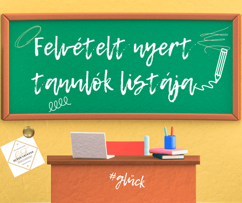 Felvételt nyert tanulók névsora